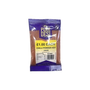 CHILLI POWDER HOT – 15 X 100g – PM £1.00