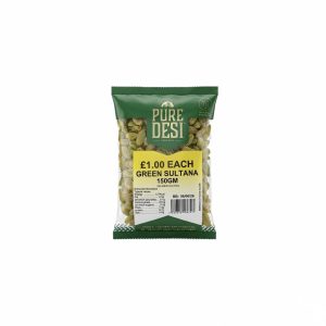 GREEN SULTANAS – 20 X 150 – RRP 1.00