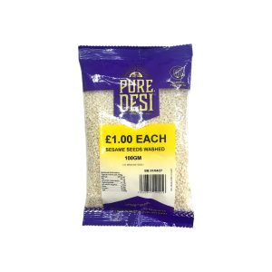 SESAME SEEDS WASHED – 20 X 100g – RRP £1.00
